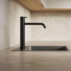 Waterevolution Flow keukenmengkraan mat zwart T150PR