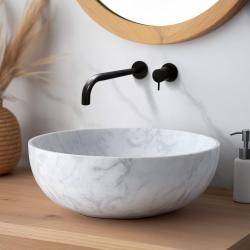 Waterevolution Flow inbouw wastafelkraan mat zwart met uitloop 21cm T116BPR-21