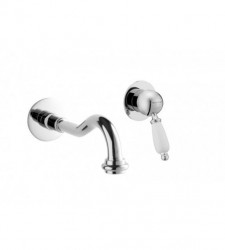 PB nostalgische inbouw wastafelmengkraan Vintage uitloop 21cm chroom