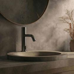 Waterevolution Flow elektronische wastafelkraan infrarood op batterijen Gun Metal T110GME