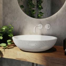 Waterevolution Flow inbouw wastafelkraan wit uitloop 10cm T116BBR-10