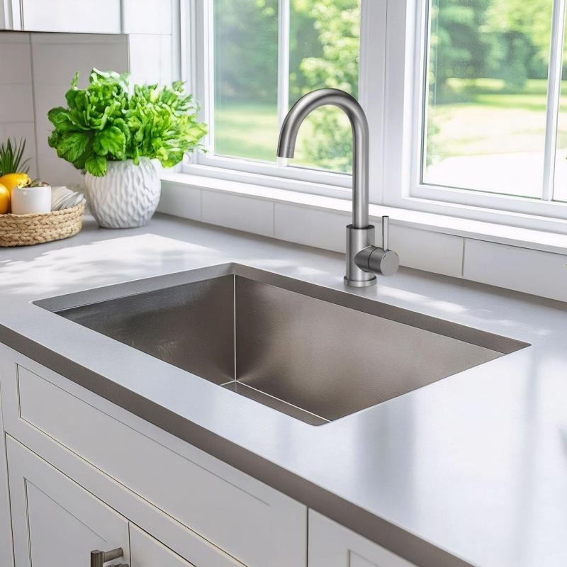 Quadri Coventry keukenmengkraan mat chroom met draaibare uitloop 1208956032