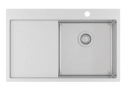 Ausmann Oder Blue rvs spoelbak 78x50cm vlakbouw en opbouw met afdruipgedeelte 1208957121