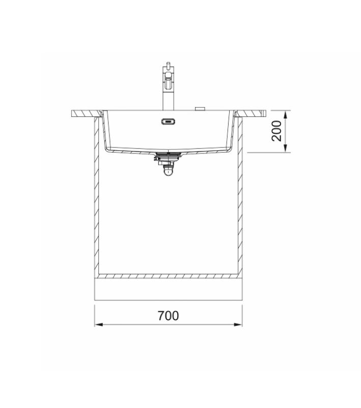 Franke Maris MRG 210-62 Fragranite stone grey spoelbak vlakinbouw