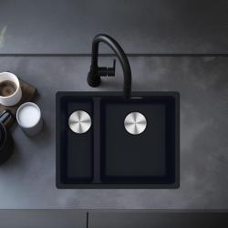 Franke Maris MRG 260-34-15 Fragranite Matt black spoelbak Bak Links vlakinbouw