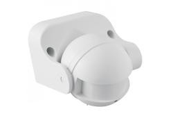 Microwave motion sensor CM-1, max 1200W, AC220-240V, 50/60Hz, angle 180°, range 1-8m ± 1,5- 3,5m, IP44, working with LED, surface mounted, white housing 1208958631