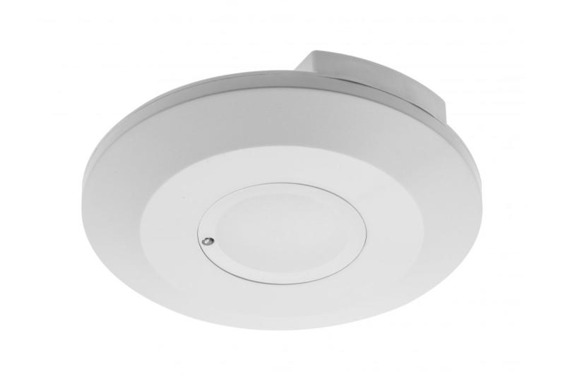 Microwave motion sensor CM-3 MINI, max 2000W, AC220-240V, 50/60Hz, angle 360°, range 1-8m ± 2- 6m, IP20, working with LED, surface mounted, white housing 1208958634