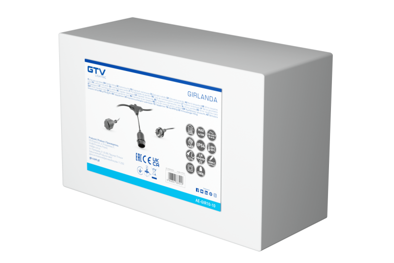 Decor Tuinslinger 10m AC220-240V 50-60Hz 10xE27 2x0 75mm 1208958646