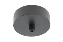Aluminium cover with clump connector and cable for ceiling luminaires, 80x25mm, black 1208958651