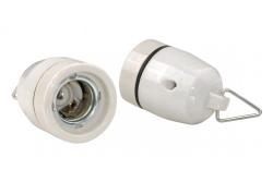 Ceramic lamp holder with handle, E27, white 1208958661