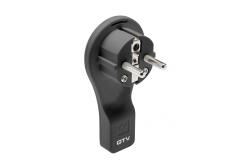 Plane angular plug, black, 16A, 250V 1208958717