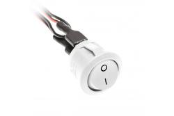 Rocker switch white 12V 3A with 0.1m wires and mini amp connectors male and female 1208958734