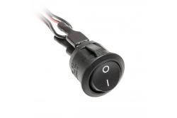 Rocker switch black 12V 3A with 0.1m wires and mini amp connectors male and female 1208958735