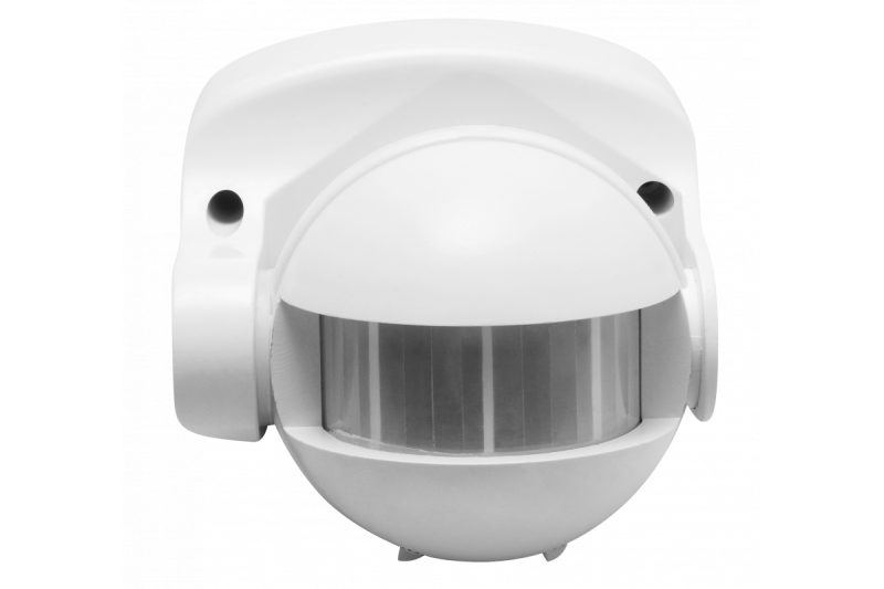 Motion detector CR-1, max 1200W, AC220-240V, 50/60Hz, angle180°, range 10m ± 1,8- 2,5m, IP44, not for LED, surface mounted, white housing 1208959113