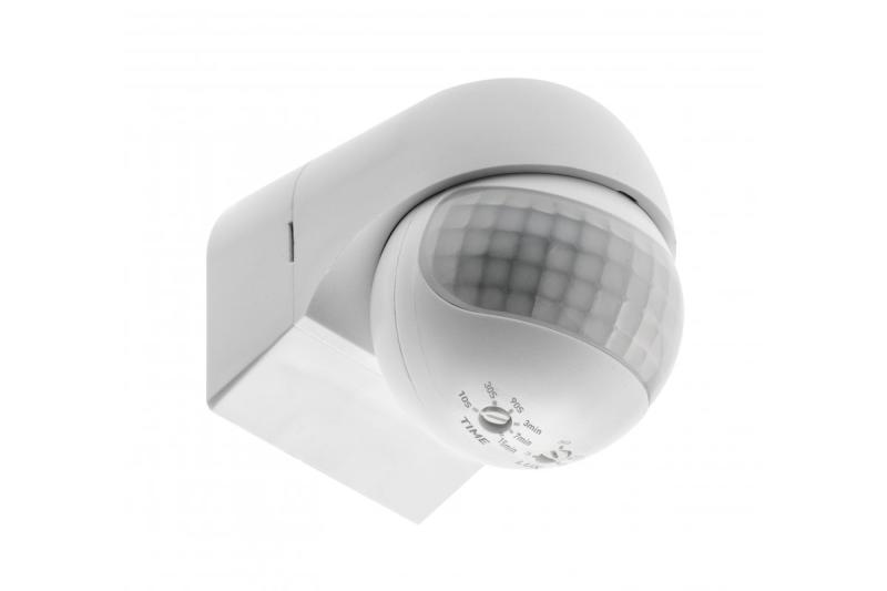 Motion detector CR-13, max 800W, AC220-240V, 50/60Hz, angle 180°, range 12m ± 1,8- 2,5m, IP44, working with LED, surface mounted, white housing 1208959117
