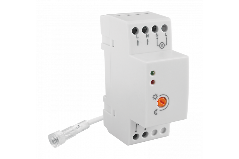 Dusk sensor CZ-1, max 4800W, AC220-240V, 50/60Hz, 20A, IP65, working with LED, rail, white housing 1208959140