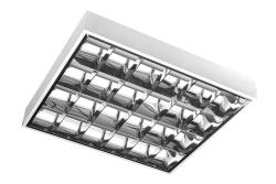 G-TECH RASTRO LED luminaire 60, 4x60 T8 LED-J, G13, AC220-240V, 50/60Hz, IP20, surface-mounted, white 1208959205