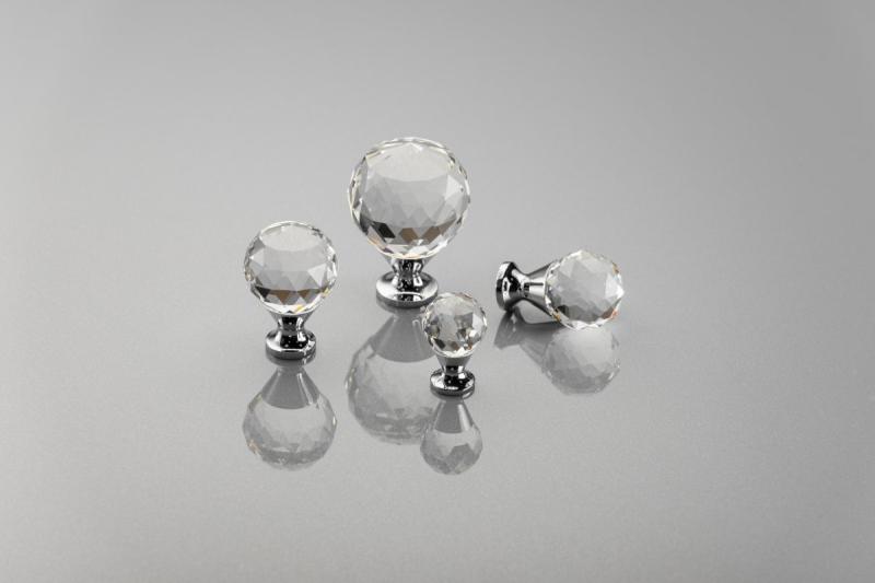 Zamak knob Crystal Palace A 40mm chrome + CRYSTAL 1208959268