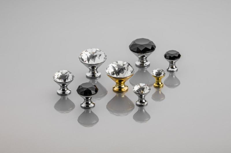 Zamak knob Crystal Palace B 30mm gold + CRYSTAL 1208959273