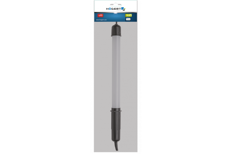 Hoegert LED draagbare armatuur AC100-250V 50-60Hz 5W 350lm IP54 5m 2x1 00mm2 PF>0 5 6500K 1208959471