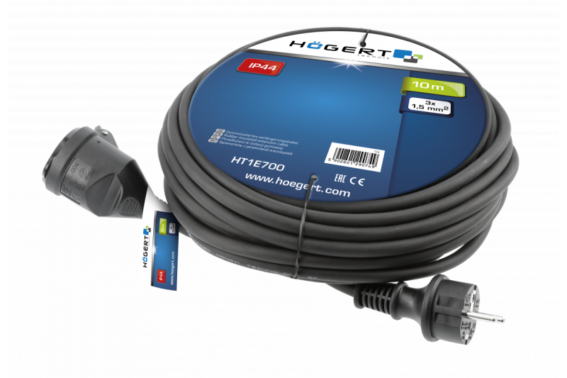 Hoegert Rubber geïsoleerde verlengkabel 20m 1208959492