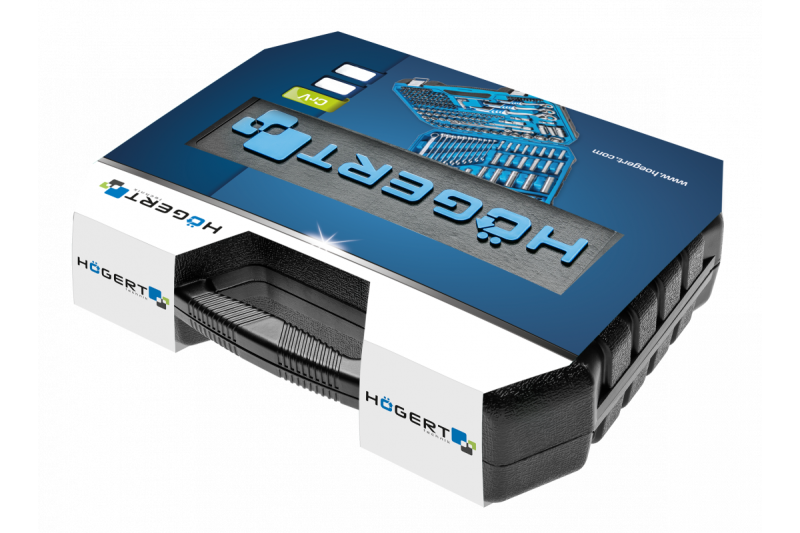 Hoegert Gereedschapsset 89 stuks tweekleurige koffer 1208959731