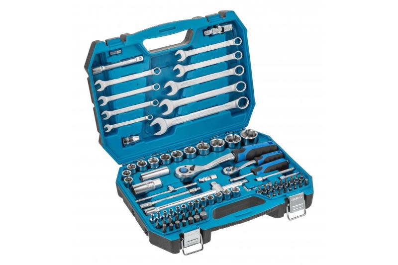 Hoegert Gereedschapsset 85 stuks tweekleurige koffer 1208959732