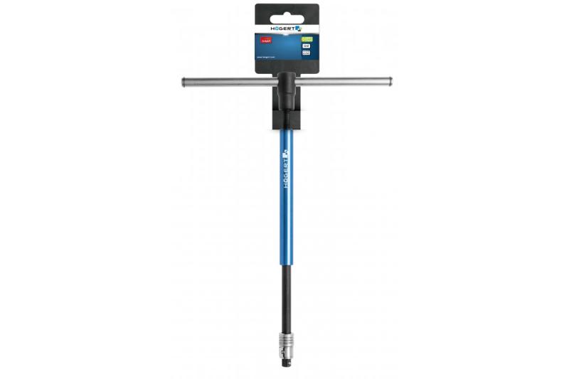 Hoegert Schuivende T-handgreep voor doppen en schroevendraaierbits 1208960133