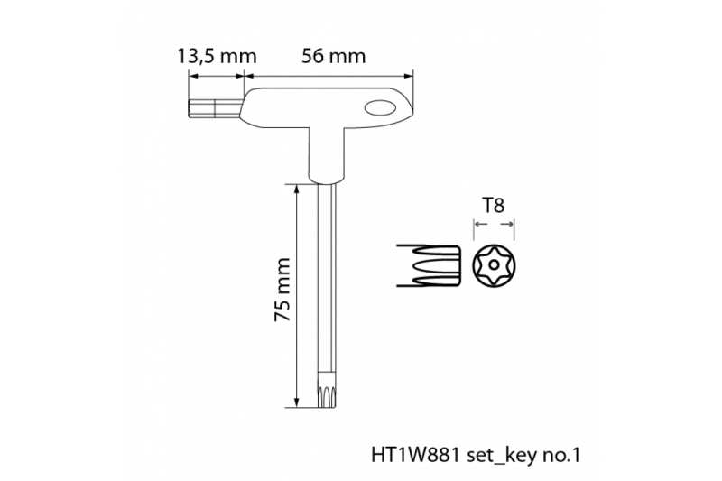 Hoegert Set van T-handvat torx-beveiligingssleutels 1208960135