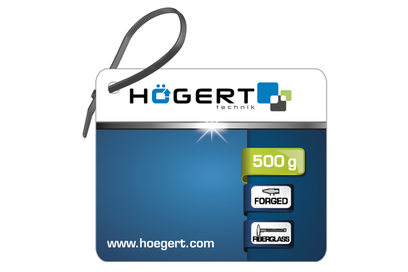 Hoegert Machinist hamer met glasvezel handvat 300 g 1208960217