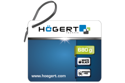 Hoegert Rubberen hamer (zwart-wit) met glasvezel handvat, 680 g. 1208960235