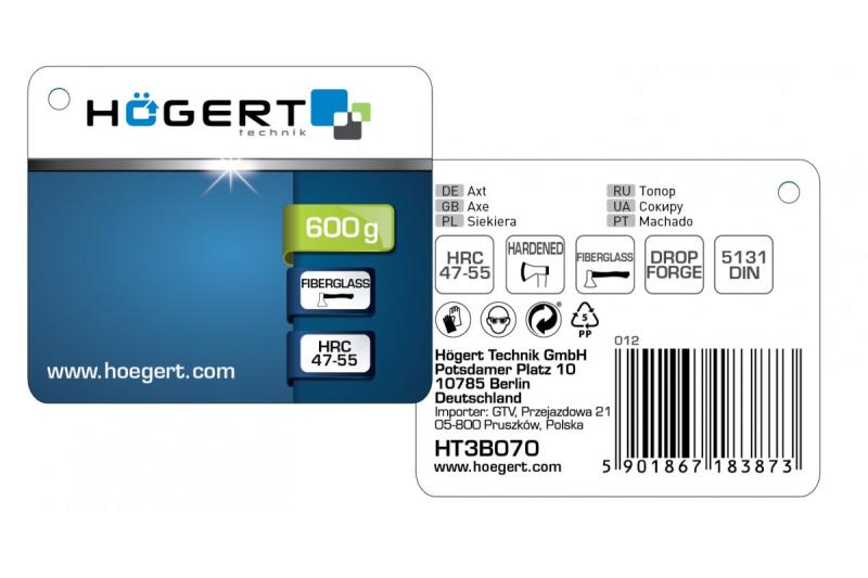 Hoegert Axe 600 g met glasvezel handvat 1208960241