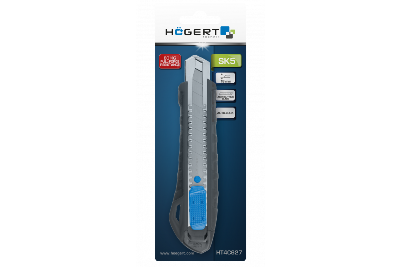 Hoegert Snap-off mes 18 mm plastic met een blokkade 1208960408