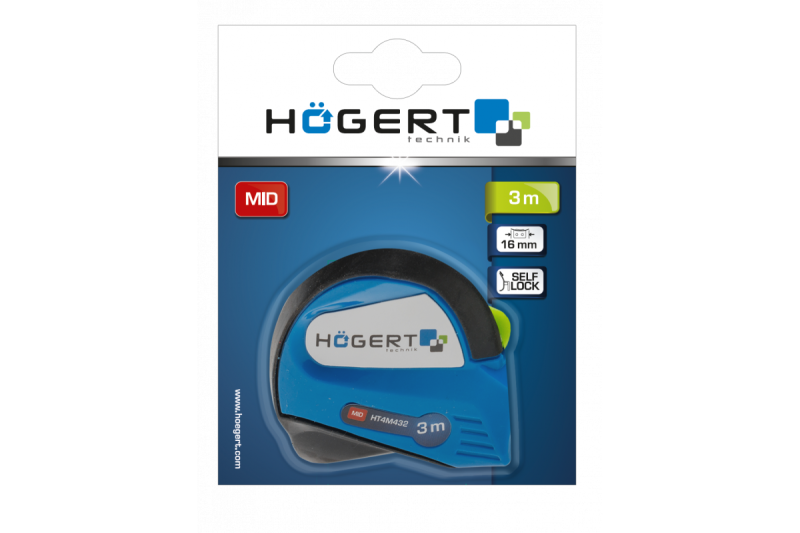Hoegert Rolmaat 3m x 16 mm MID-gecertificeerd met magneet. 1208960491
