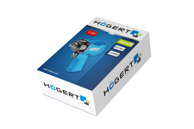 Hoegert Pneumatische slagmoersleutel mini 1/2" 610Nm Jumbo-hamer 1208960609