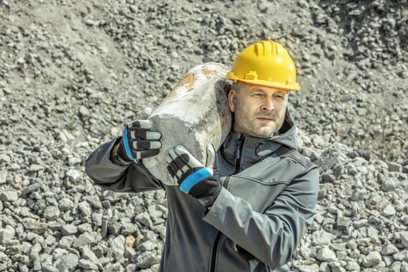 Pigskin leather work gloves 10", knit wrists with Velcro straps 1208960684