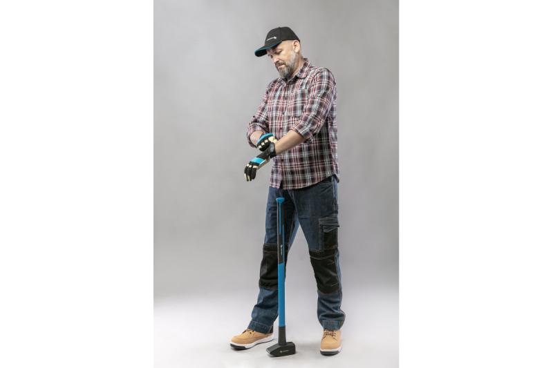 Pigskin leather work gloves 10", knit wrists with Velcro straps 1208960684