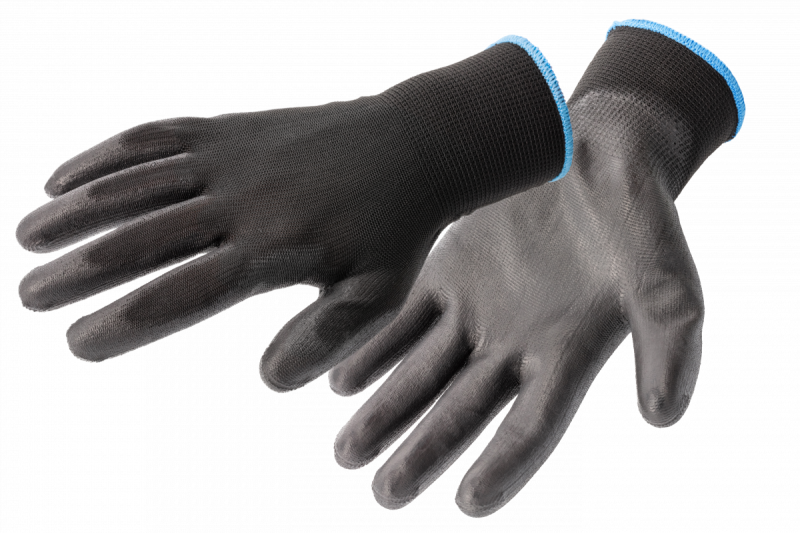 Polyurethane protective gloves, black size 11 1208960692