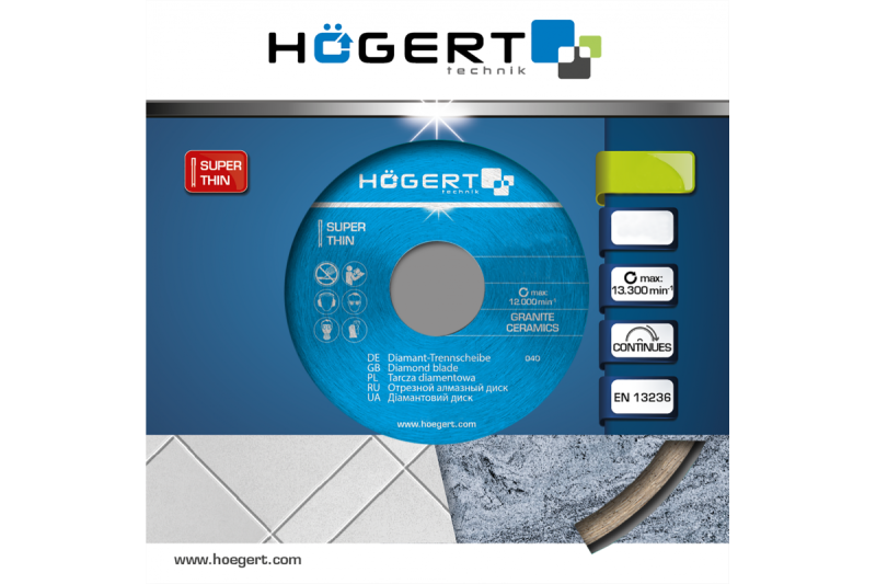 Hoegert Doorlopende diamantschijf 180 mm 1208961831