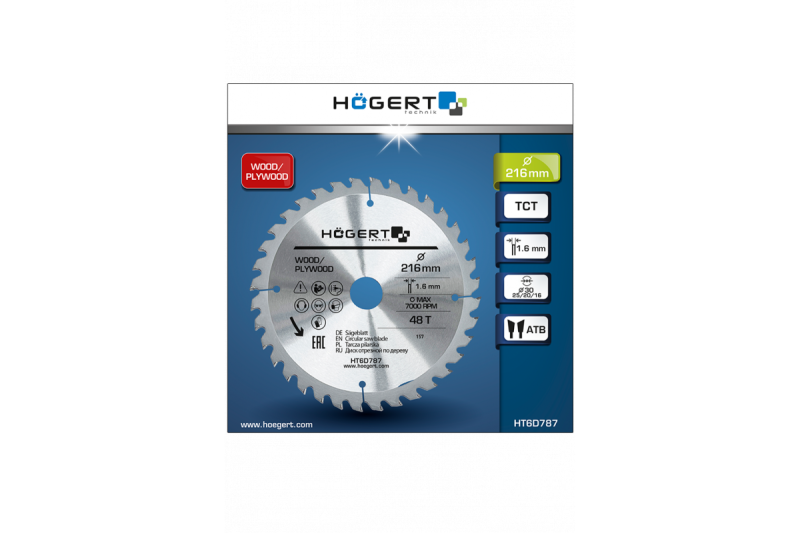 Hoegert TCT zaagblad 216x48Tx30 1208961864