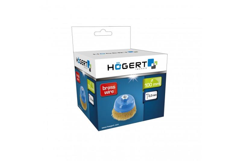 Hoegert Schijfborstel 100 mm M14 messingdraad 0,3 mm. 1208961970