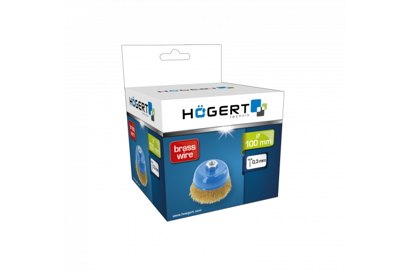 Hoegert Schijfborstel 100 mm M14 messingdraad 0,3 mm. 1208961970