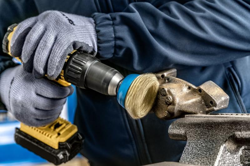 Hoegert Schijfborstel 100 mm M14 messingdraad 0,3 mm. 1208961970