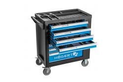 Hoegert 7-lade gereedschapskast met een zijdeur met accessoires 544 stuks. 1208962010