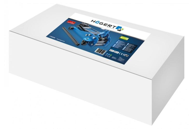 Hoegert Hydraulische fleskrik met laag profiel, 2,5 ton, 85-455 mm. 1208962141