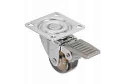 Transparent caster brown with brake 1208962363