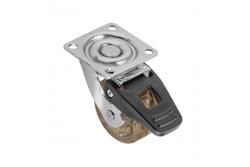 Transparent caster brown B50 with brake 1208962371