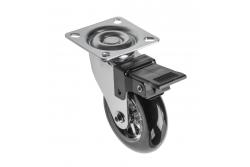 Furniture wheel, Brazylia, black, 75mm (with brake) 1208962387