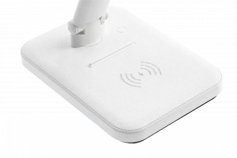 Decor IZUKA LED bureaulamp 6W 400lm AC220-240V 50/60Hz CCT inductieve oplader wit. 1208962496