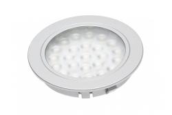Recessed LED luminaire Alvaro, 12V DC, 1.7W, 24 SMD3528, cold white, 2m cable with miniAMP (2 screws 1208962600